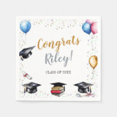 Serviette En Papier Partie de graduation de l'aquarelle (Devant)