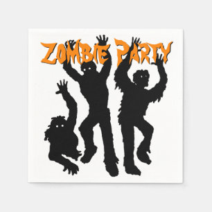 Serviette En Papier Partie de Halloween de partie de zombi