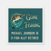 Serviette En Papier Partie de la retraite de pêche - Pêche terminée (Devant)