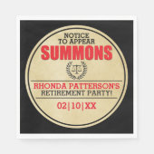 Serviette En Papier Partie de retraite convoquée (Devant)