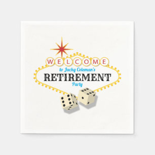 Serviette En Papier Partie de retraite de chapiteau de Las Vegas