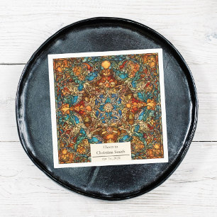 Serviette En Papier Partie de retraite en verre de mosaïque géométriqu