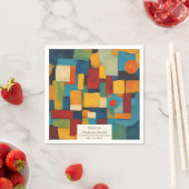 Serviette En Papier Partie de retraite joueuse géométrique Abstraite (En situation)