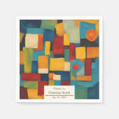 Serviette En Papier Partie de retraite joueuse géométrique Abstraite (Devant)