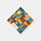 Serviette En Papier Partie de retraite joueuse géométrique Abstraite (Coin)