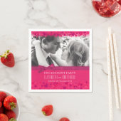 Serviette En Papier Partie d'engagement coeur rouge rose arc photo (En situation)