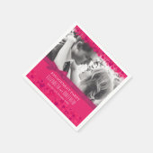 Serviette En Papier Partie d'engagement coeur rouge rose arc photo (Coin)