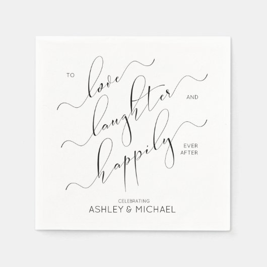 Serviette En Papier Partie d'engagement heureux après le Fiançailles (Devant)