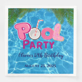 Serviette En Papier Partie du pool (Devant)