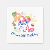 Serviette En Papier Partie du pool (Devant)