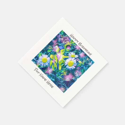 Serviette En Papier Partie Essentials Personnaliser le texte (Coin)