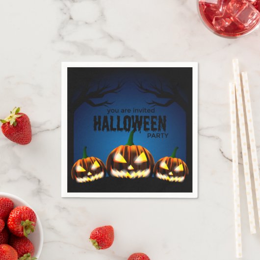 Serviette En Papier partie halloween enregistrer la date (En situation)