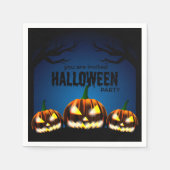 Serviette En Papier partie halloween enregistrer la date (Devant)