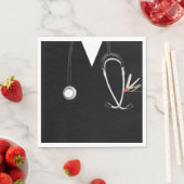 Serviette En Papier Partie Médicale du médecin (En situation)