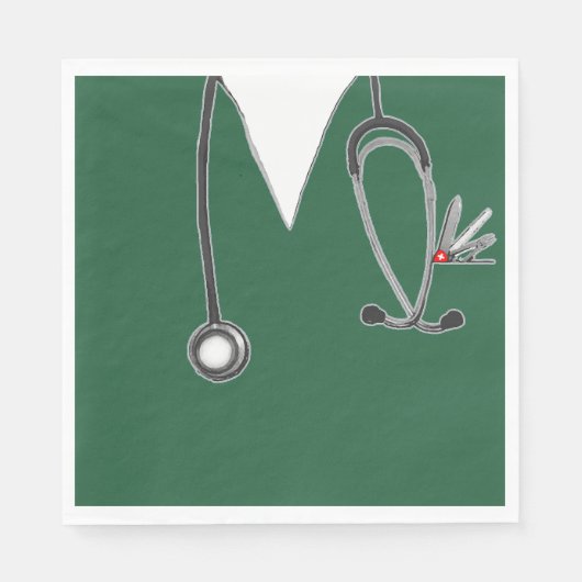 Serviette En Papier Partie Médicale du médecin (Devant)