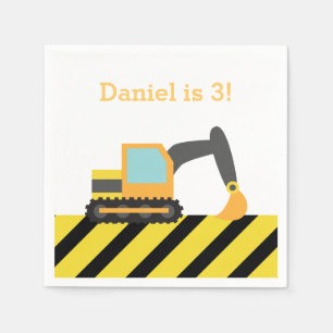 Serviette En Papier Partie orange d'anniversaire de enfant de