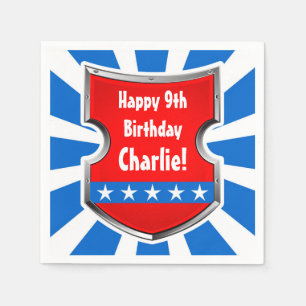 Serviette En Papier Partie patriotique d'anniversaire de enfant de