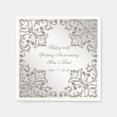 Serviette En Papier Parties scintillant 60e anniversaire de Mariage di (Devant)