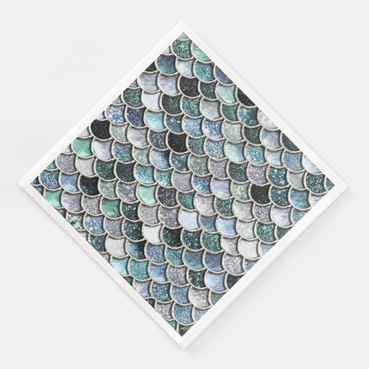 Serviette En Papier Parties scintillant à huile métallique argent Merm (Coin)