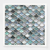 Serviette En Papier Parties scintillant à huile métallique argent Merm (Devant)