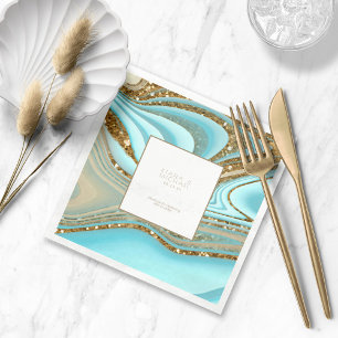 Serviette En Papier Parties scintillant Abstraite Strata Mariage Merci