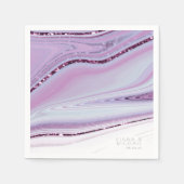 Serviette En Papier Parties scintillant Abstraite Strata Mariage Wht L (Devant)