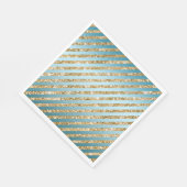 Serviette En Papier Parties scintillant Aqua Gold (Coin)