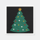 Serviette En Papier Parties scintillant Arbre de Noël (Devant)