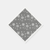 Serviette En Papier Parties scintillant argent scintille Étoiles motif (Coin)