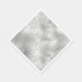 Serviette En Papier Parties scintillant argentée Glitzy Snowflakes (Coin)
