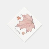 Serviette En Papier Parties scintillant Automne Feuilles Hiver Golden (Coin)