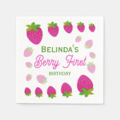 Serviette En Papier Parties scintillant Berry Y2K 1er anniversaire (Devant)