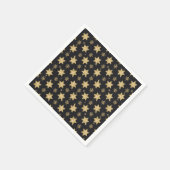 Serviette En Papier Parties scintillant Black Glam Stars (Coin)