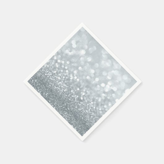 Serviette En Papier Parties scintillant blanche étincelante douce 16 P (Coin)