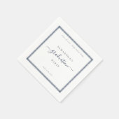 Serviette En Papier Parties scintillant bleu marine Cadre Année Nom de (Coin)