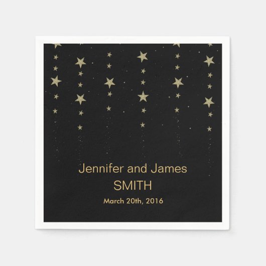 Serviette En Papier Parties scintillant bleu or Confetti (Devant)