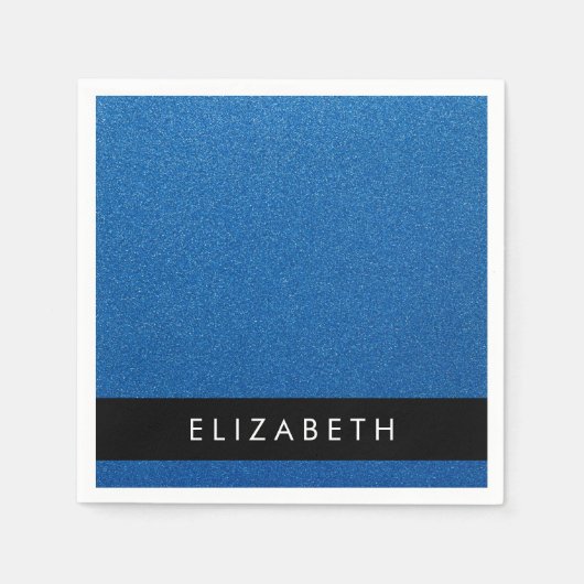 Serviette En Papier Parties scintillant bleue, Arrière - plan Parties  (Devant)