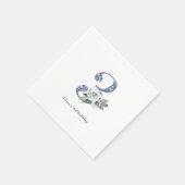 Serviette En Papier Parties scintillant bleue étincelante et 3e annive (Coin)