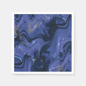 Serviette En Papier Parties scintillant bleue Galaxy Swirl Abstrait Mo (Devant)