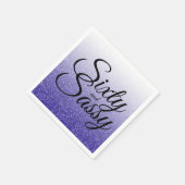 Serviette En Papier Parties scintillant bleue Ombre 60 et Sassy 60e an (Coin)