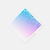 Serviette En Papier Parties scintillant bleue Ombré Glam Sparkles Part (Coin)