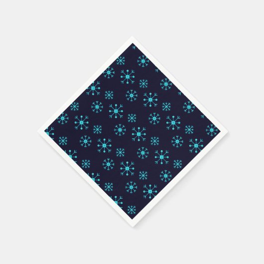 Serviette En Papier Parties scintillant bleue Snowflakes Naples (Coin)