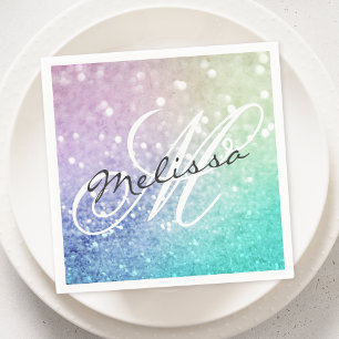 Serviette En Papier Parties scintillant Bokeh Glamour Élégant