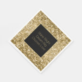 Serviette En Papier Parties scintillant brillante d'or (Coin)