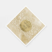 Serviette En Papier Parties scintillant brillante or jaune (Coin)