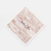 Serviette En Papier Parties scintillant brillante rose (Coin)