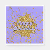 Serviette En Papier Parties scintillant brillante rose or amusant graf (Devant)