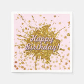 Serviette En Papier Parties scintillant brillante rose or amusant graf (Devant)