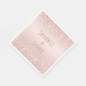 Serviette En Papier Parties scintillant brillante rose pâle (Coin)