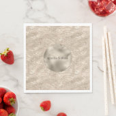 Serviette En Papier Parties scintillant Champagne d'or Zebra Imprimer  (En situation)